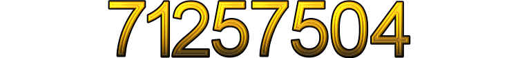 Number 71257504