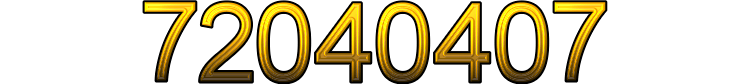 Number 72040407
