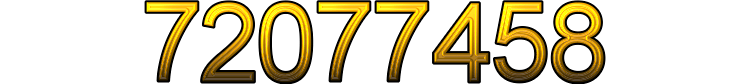 Number 72077458 Number 72077458