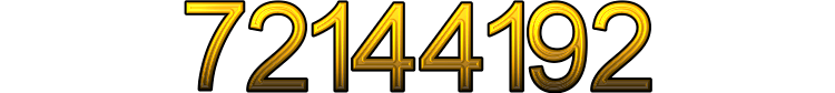 Number 72144192 Number 72144192