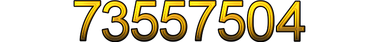Number 73557504 Number 73557504
