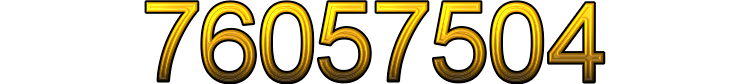 Number 76057504 Number 76057504