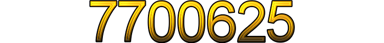 Number 7700625