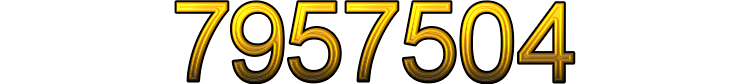 Number 7957504 Number 7957504