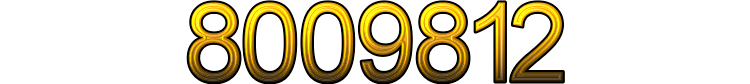 Number 8009812 Number 8009812
