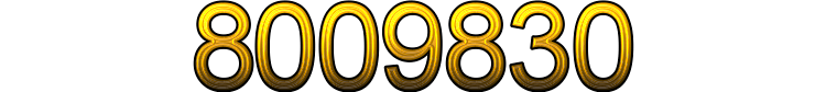 Number 8009830 Number 8009830