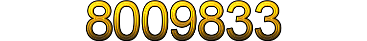 Number 8009833 Number 8009833