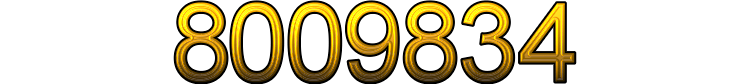 Number 8009834 Number 8009834