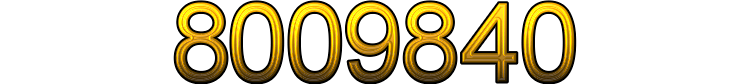 Number 8009840 Number 8009840