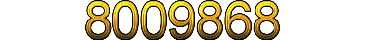 Number 8009868 Number 8009868