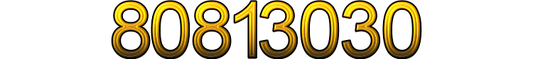 Number 80813030