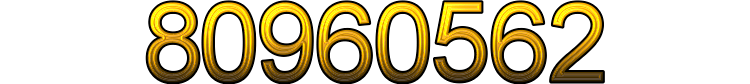 Number 80960562