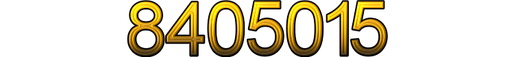 Number 8405015 Number 8405015