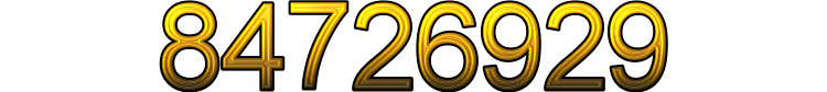 Number 84726929