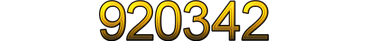 Number 920342 Number 920342
