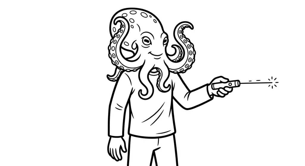 spalvinti aštuonkojį su lazeriu