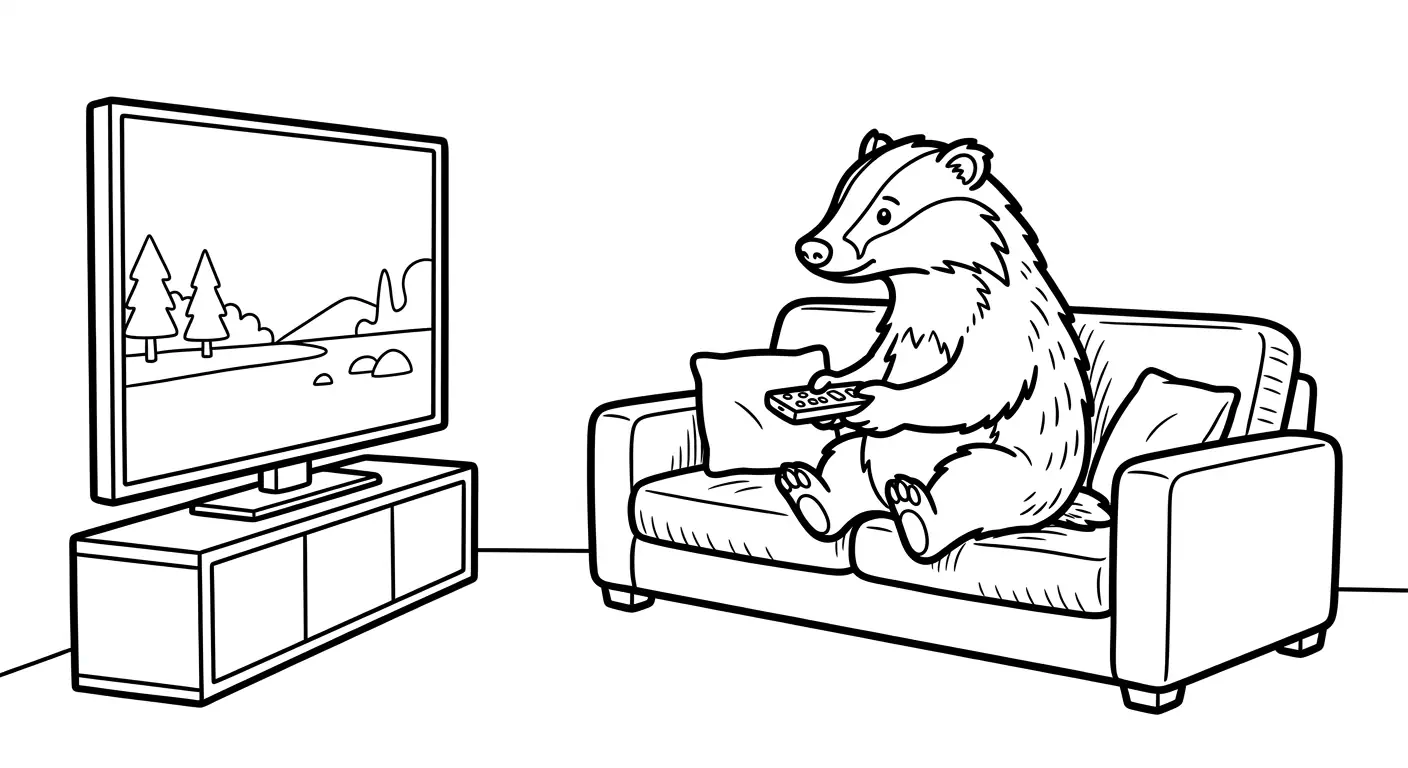 Barsukų pasaulio piešiniai vaikams spalvinimo paveiksliukas vaikams