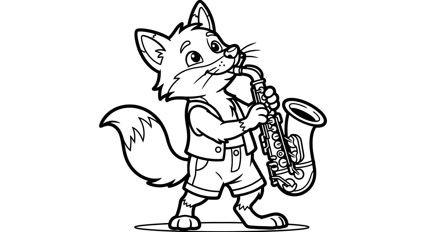 spalvinti lapę su saksofonu