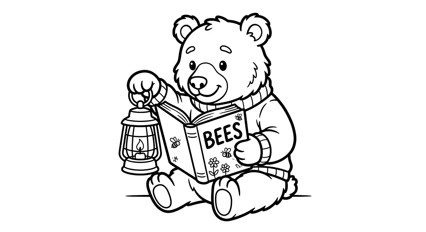 Devynių lokių nuotykių spalvinimas spalvinimo paveiksliukas vaikams