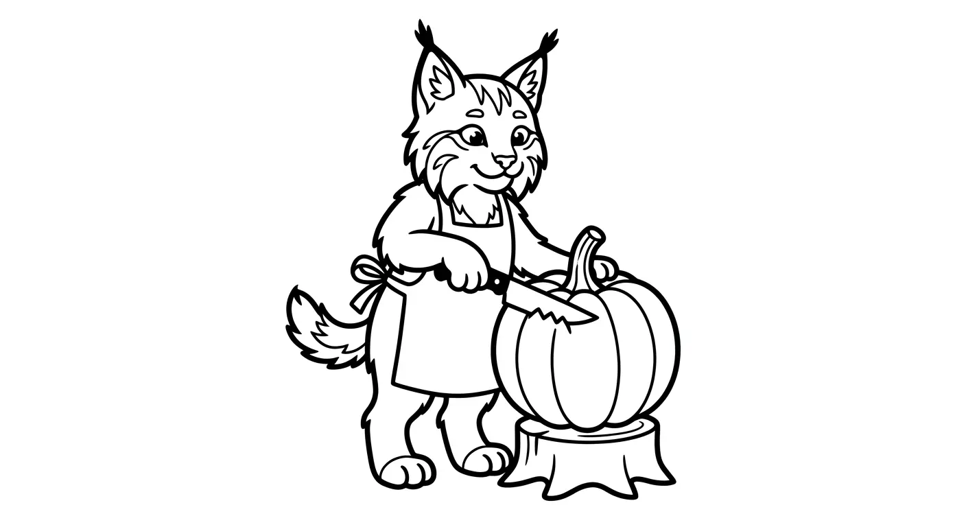 spalvinti lūšį su moliūgu