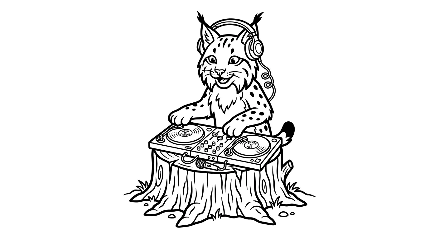 spalvinti lūšį didžėjų