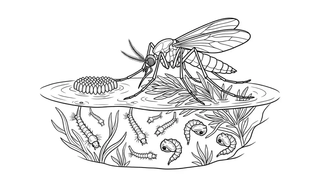 mosquito family coloring