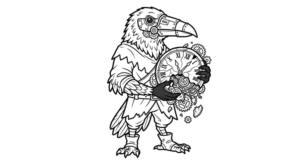 Varnų žmonių mechanikos pasaulio spalvinimas spalvinimo paveiksliukas vaikams