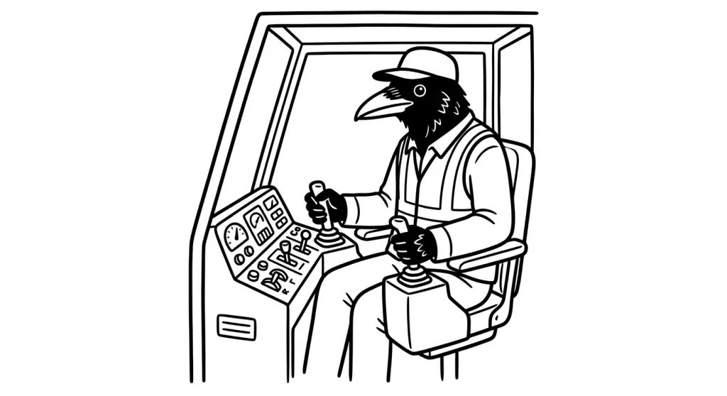 spalvinti varną krano vairuotoją