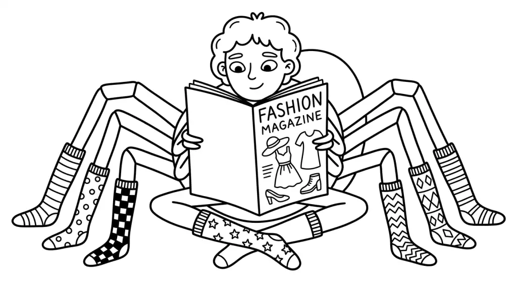 spalvinti vorą su kojinėmis