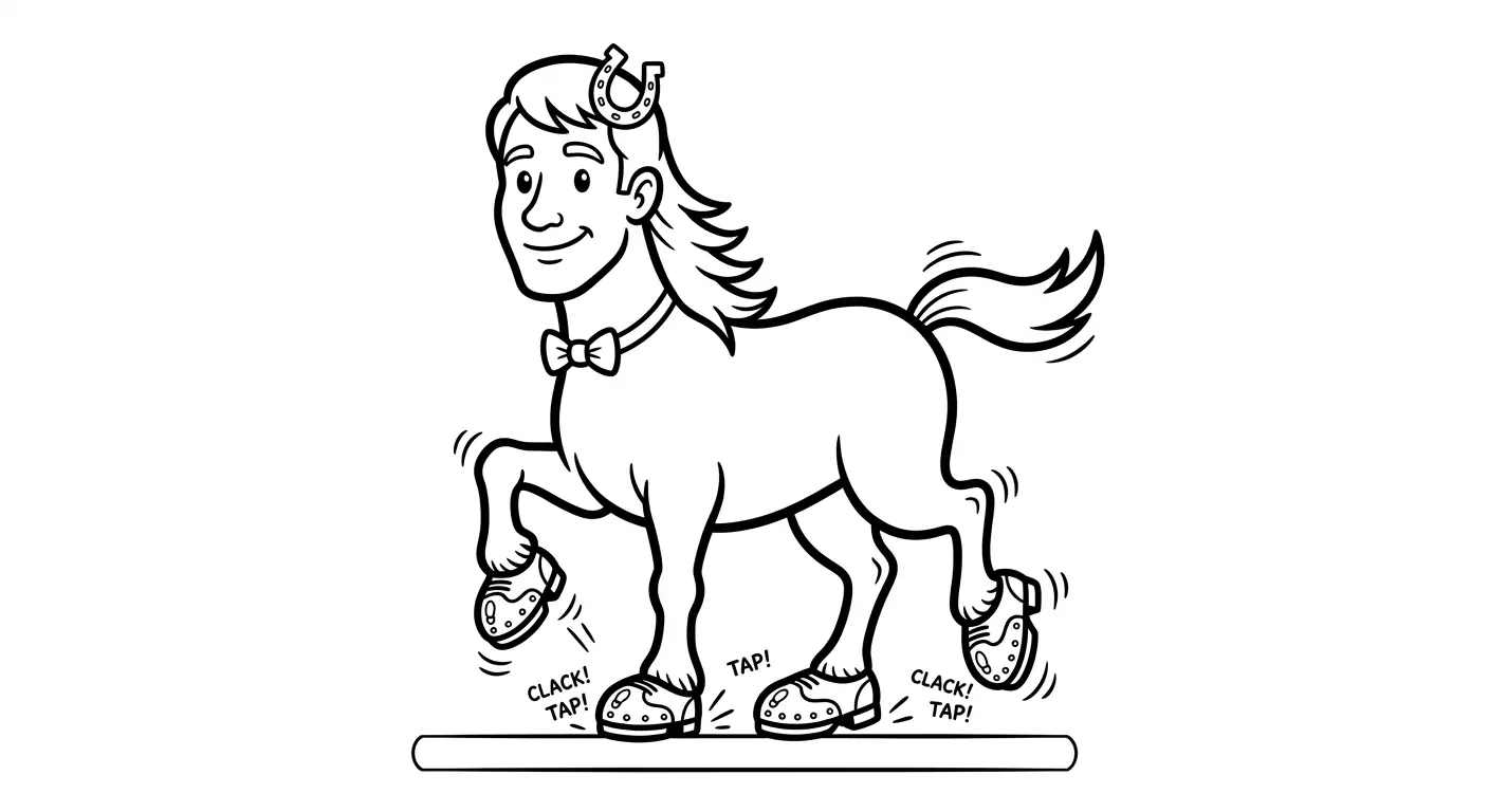 spalvinti stepą šokantį kentaurą