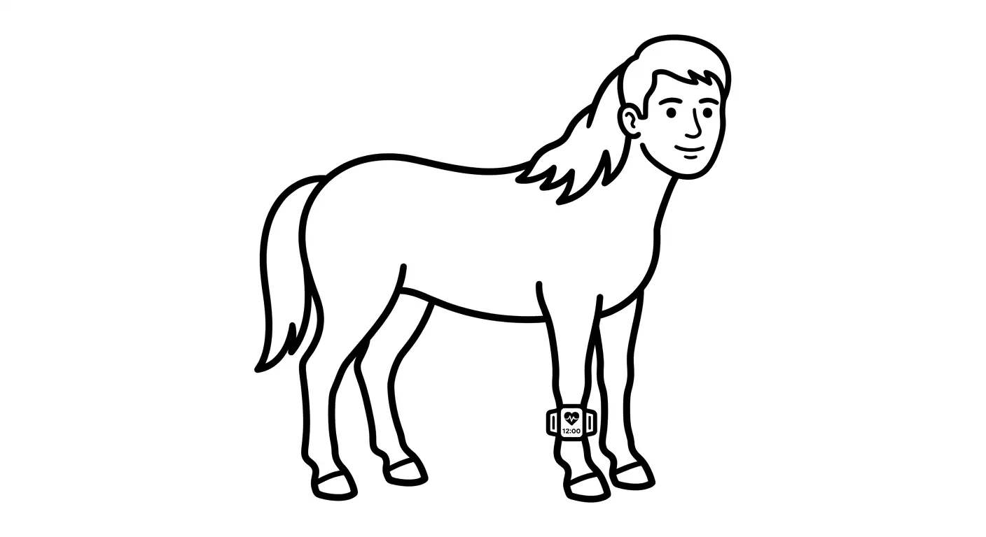 spalvinti kentaurą su išmaniuoju laikrodžiu