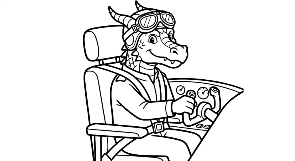 spalvinti drakongalvį pilotą