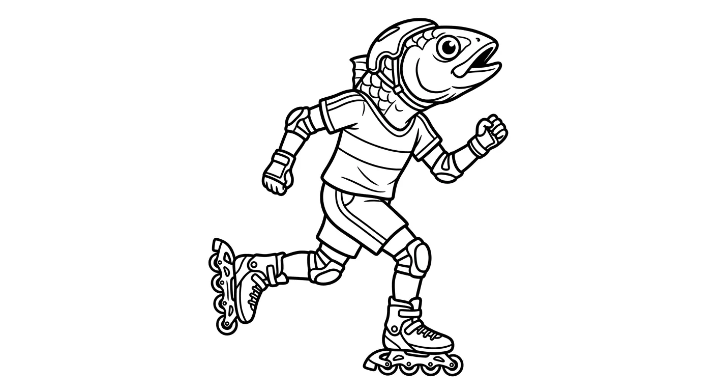 spalvinti skumbriažmogį su riedučiais