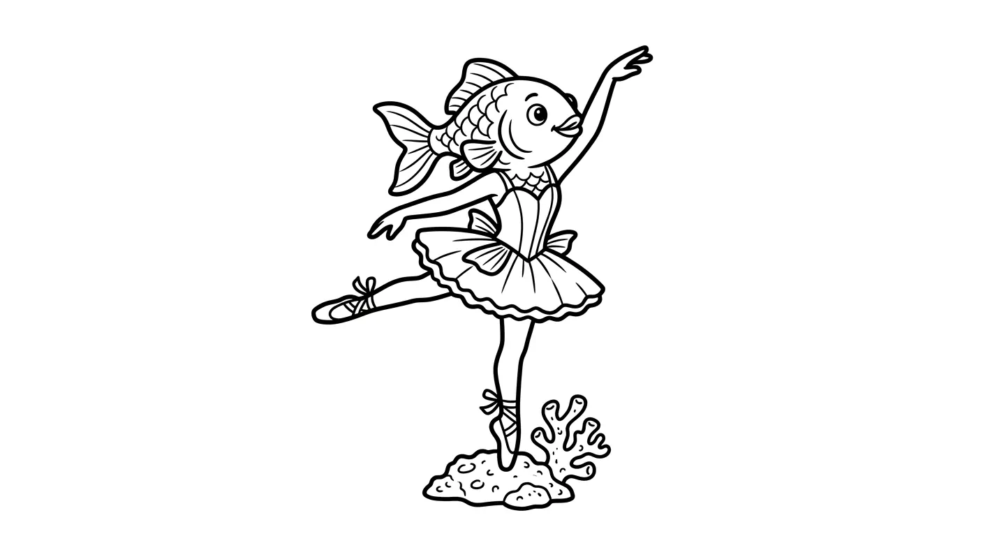 spalvinti auksinę žuvelę baleriną