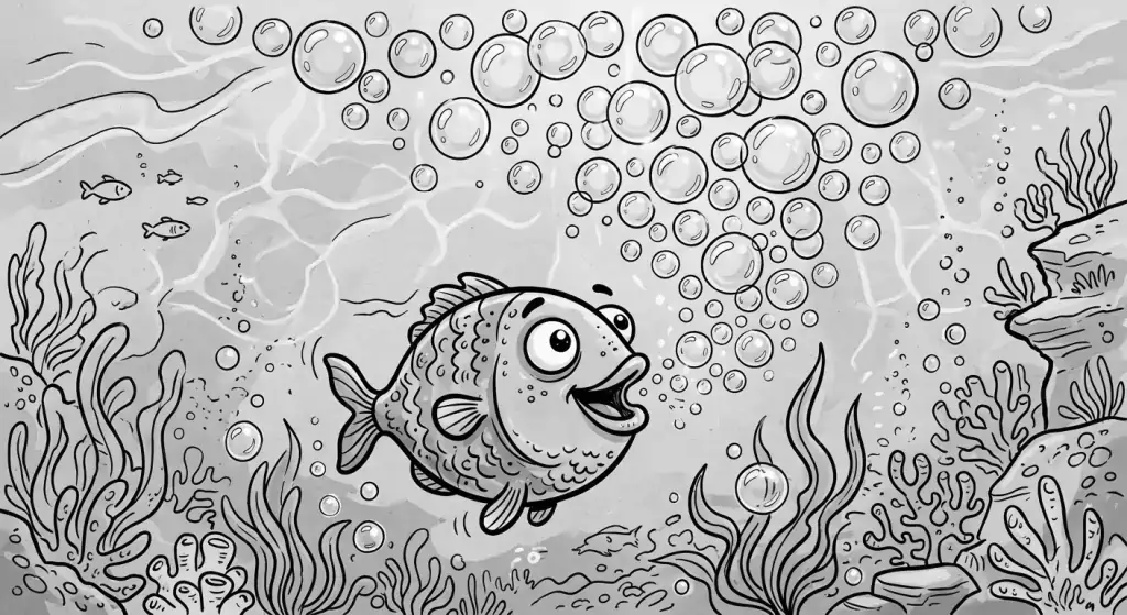 Tropical fish with stripes